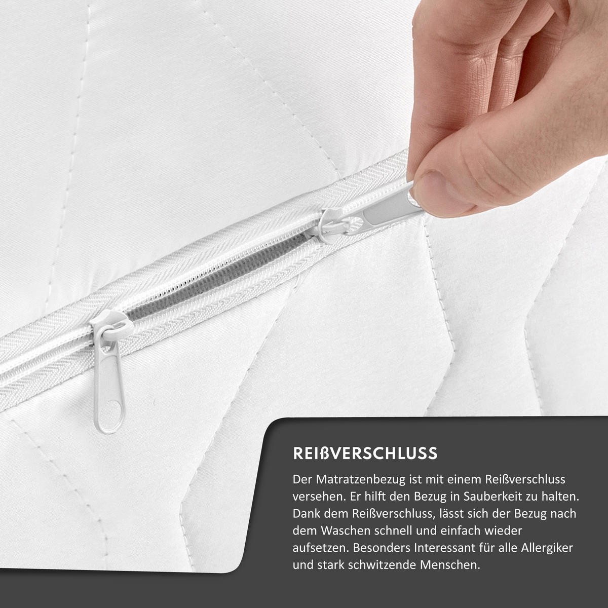 TOPPER Malta 4 - Weiß, Textil (90/200cm) - FDM