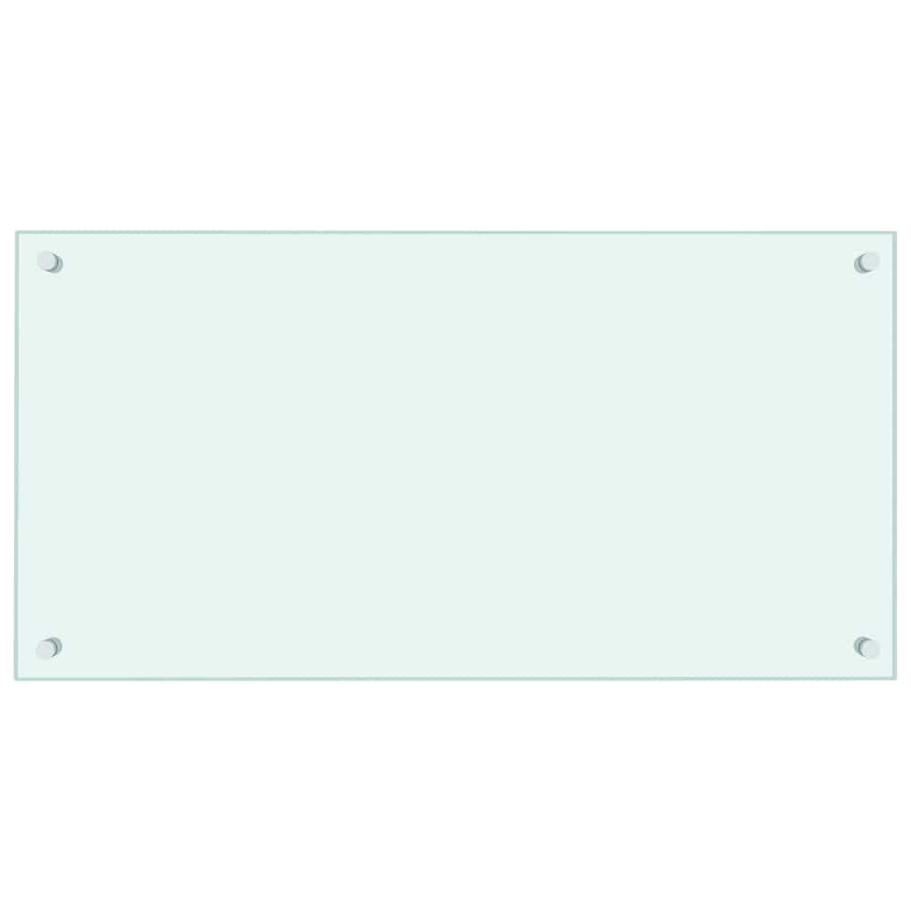 KÜCHENRÜCKWAND Glas 80x40 cm Weiß Wand-Spritzschutz - Weiß, Glas (80/40/0.6cm) - DELUKE