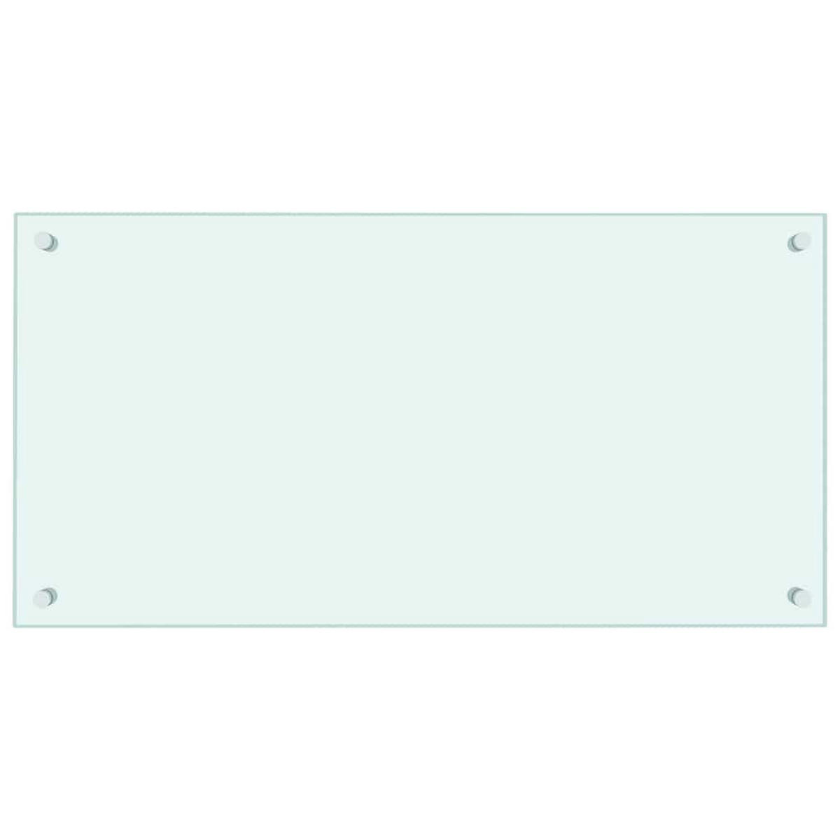 KÜCHENRÜCKWAND Glas 80x40 cm Weiß Wand-Spritzschutz - Weiß, Glas (80/40/0.6cm) - DELUKE