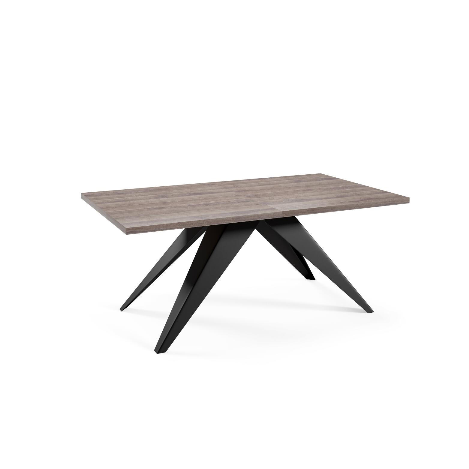 ESSTISCH VENTO Braun, Schwarz 90x260x76 cm - Schwarz/Braun, Holzwerkstoff (260/90/76cm) - FURNLUX