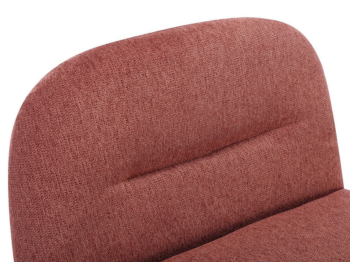 DREHSESSEL – Strukturstoff – Rot – POZETI - Braun, Textil (82/73/84cm) - Vente-Unique