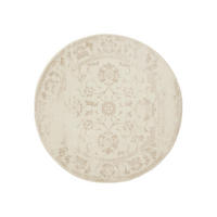 VINTAGE-TEPPICH Suki ø 120 cm rund - Beige/Creme, Kunststoff (120/120cm) - benuta