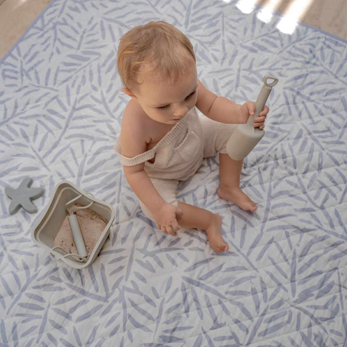 SPIELMATTE Wander Classic Ocean Stone 120x120 - Grau, Kunststoff (120/120cm)