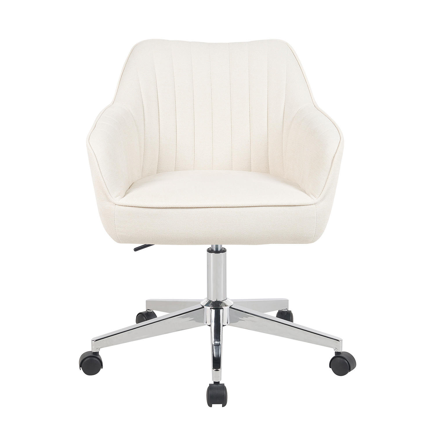 BÜROSTUHL Mika-Noel 2er-Set - Chromfarben/Creme, Textil/Metall (60/79/61cm) - DUBI Möbel