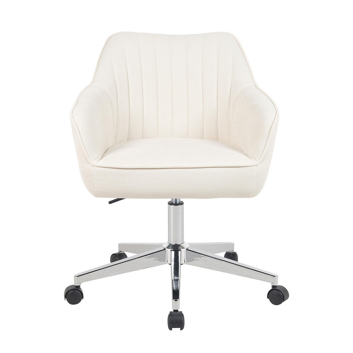 BÜROSTUHL Mika-Noel - Chromfarben/Creme, Textil/Metall (60/79/61cm) - DUBI Möbel