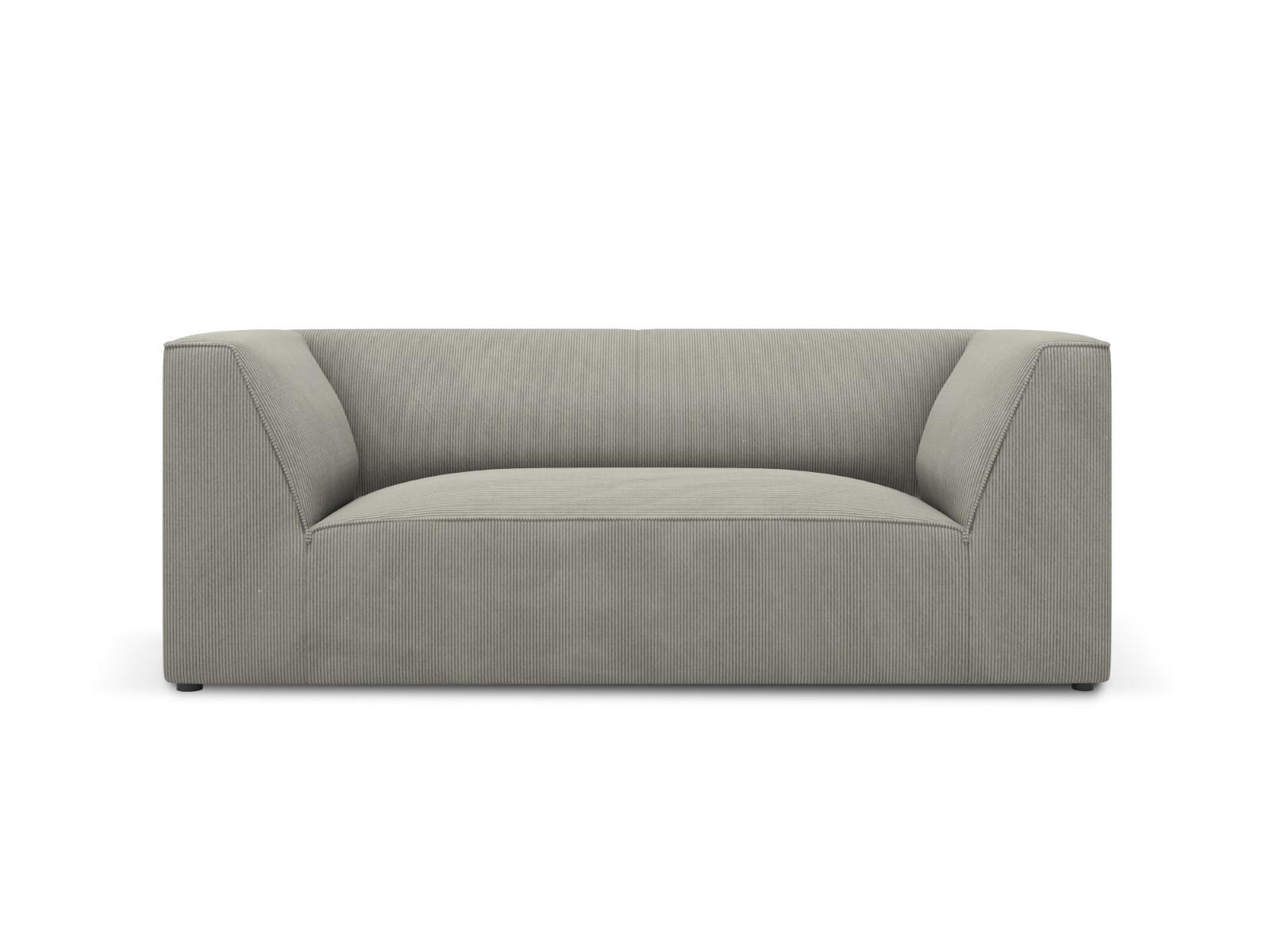 SOFA Ruby aus Cord hellgrau 2 Sitzplätze - Hellgrau, Textil (93/69/174cm) - Micadoni