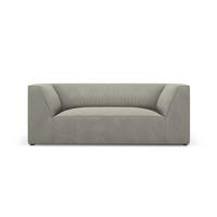 SOFA Ruby aus Cord hellgrau 2 Sitzplätze - Hellgrau, Textil (93/69/174cm) - Micadoni