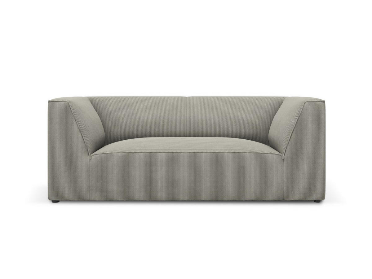 SOFA Ruby aus Cord hellgrau 2 Sitzplätze - Hellgrau, Textil (93/69/174cm) - Micadoni