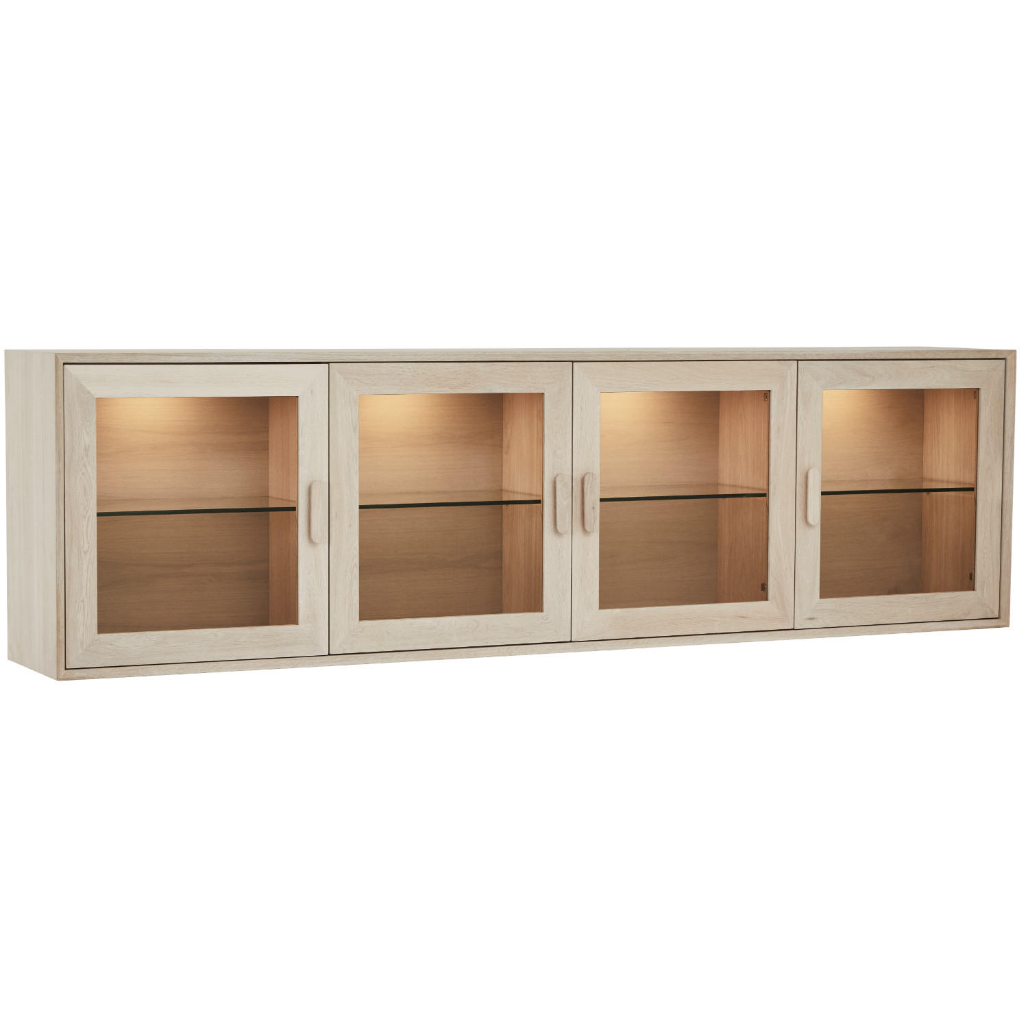 VITRINE Eiche massiv - Eichefarben, Holz/Holzwerkstoff (212/60/34cm) - Furnhouse