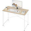 SCHREIBTISCH mit Metallgestell, 120x60x75 cm, Helle Eiche - Eichefarben/Schwarz, Holzwerkstoff/Metall (60/120/75cm) - Woltu