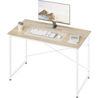 SCHREIBTISCH mit Metallgestell, 120x60x75 cm, Helle Eiche - Eichefarben/Schwarz, Holzwerkstoff/Metall (60/120/75cm) - Woltu