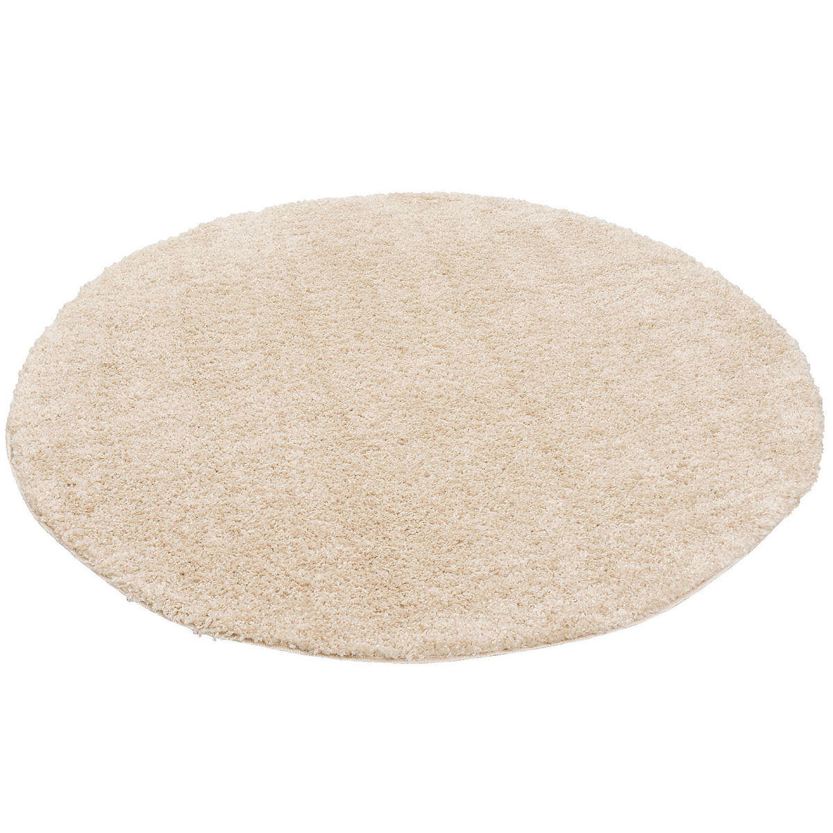 HOCHFLOR LANGFLOR TEPPICH ALOHA RUND - Beige, Textil (120/120cm) - Pergamon