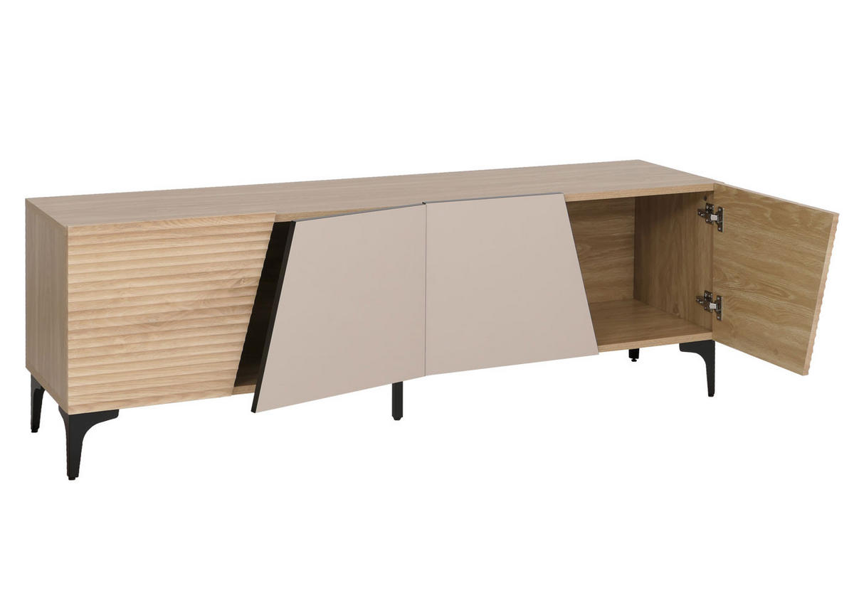TV-RACK Eiche Dekor - Eiche Wotan, Holz (160/55/42cm) - MCW