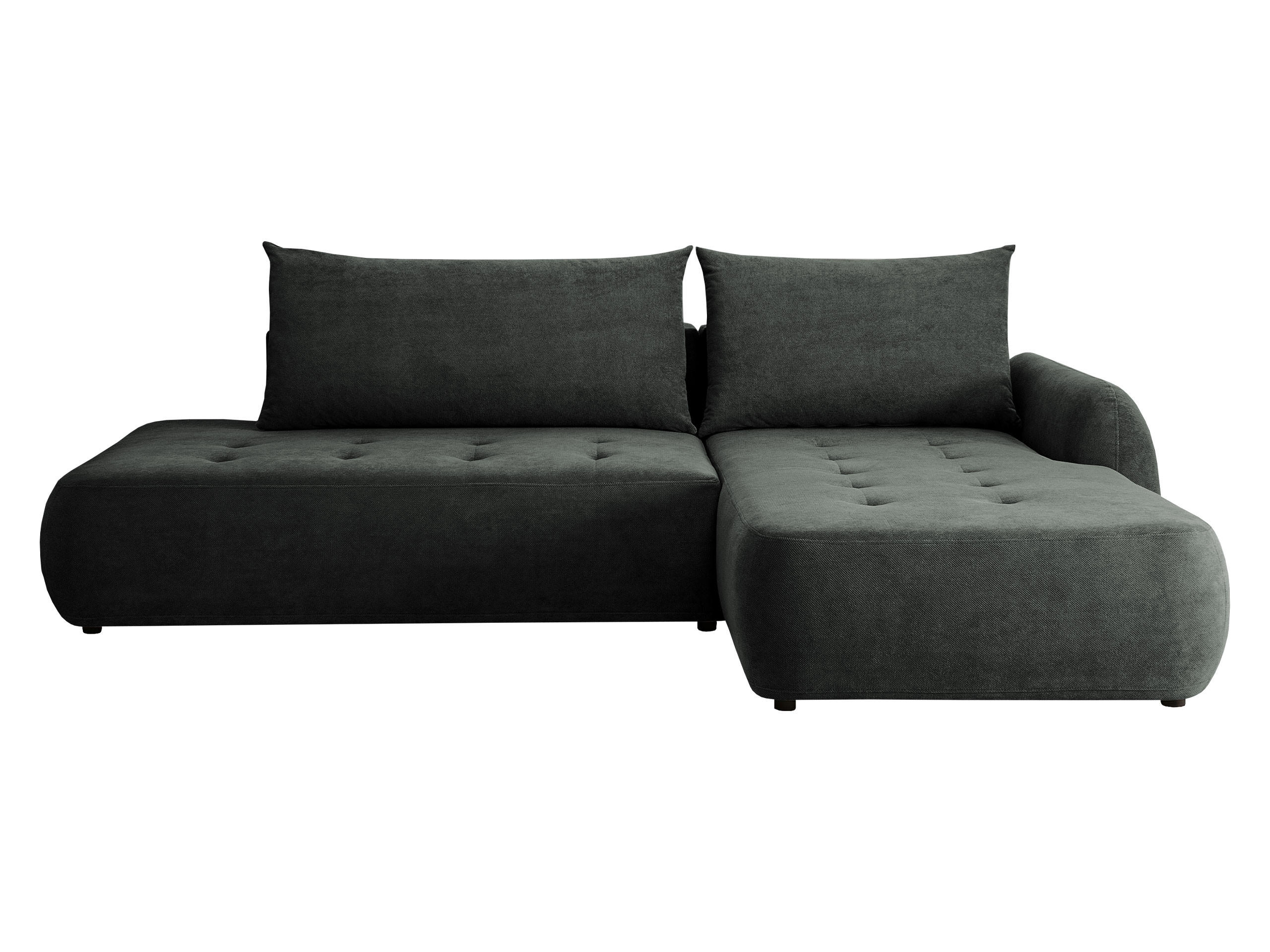 ECKSCHLAFSOFA Bueno I, Seite: Rechts - Dunkelgrau/Schwarz, Holz/Textil (300/185cm) - MIRJAN24