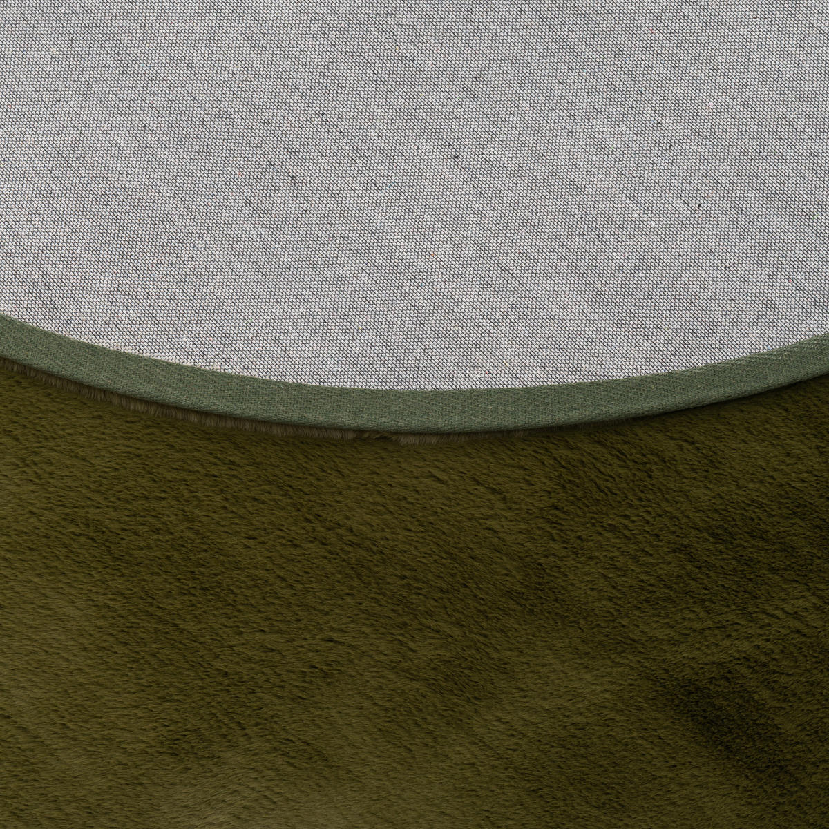 FELLTEPPICH LUXUS SUPER SOFT PLUSH RUND - Dunkelgrün, Textil (120/120cm) - Pergamon