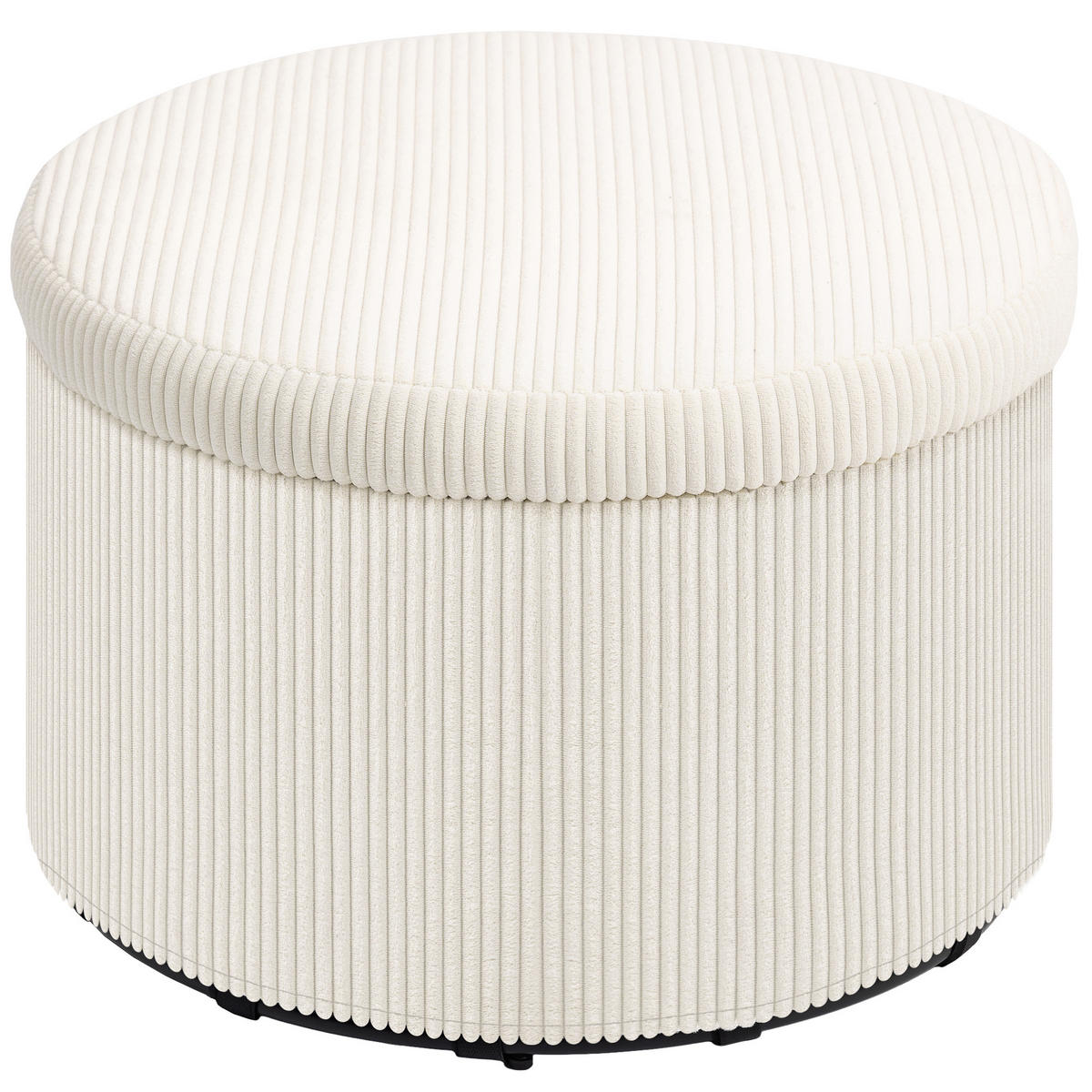 FUSSHOCKER DE-07207 mit 97 L Stauraum und Cordstoff Beige - Beige, Holzwerkstoff (60/41/60cm) - ComfortXL