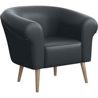 SESSEL Emilia - Dunkelgrau/Buchefarben, Holzwerkstoff/Buchenholz (73/70/57cm) - Meblini