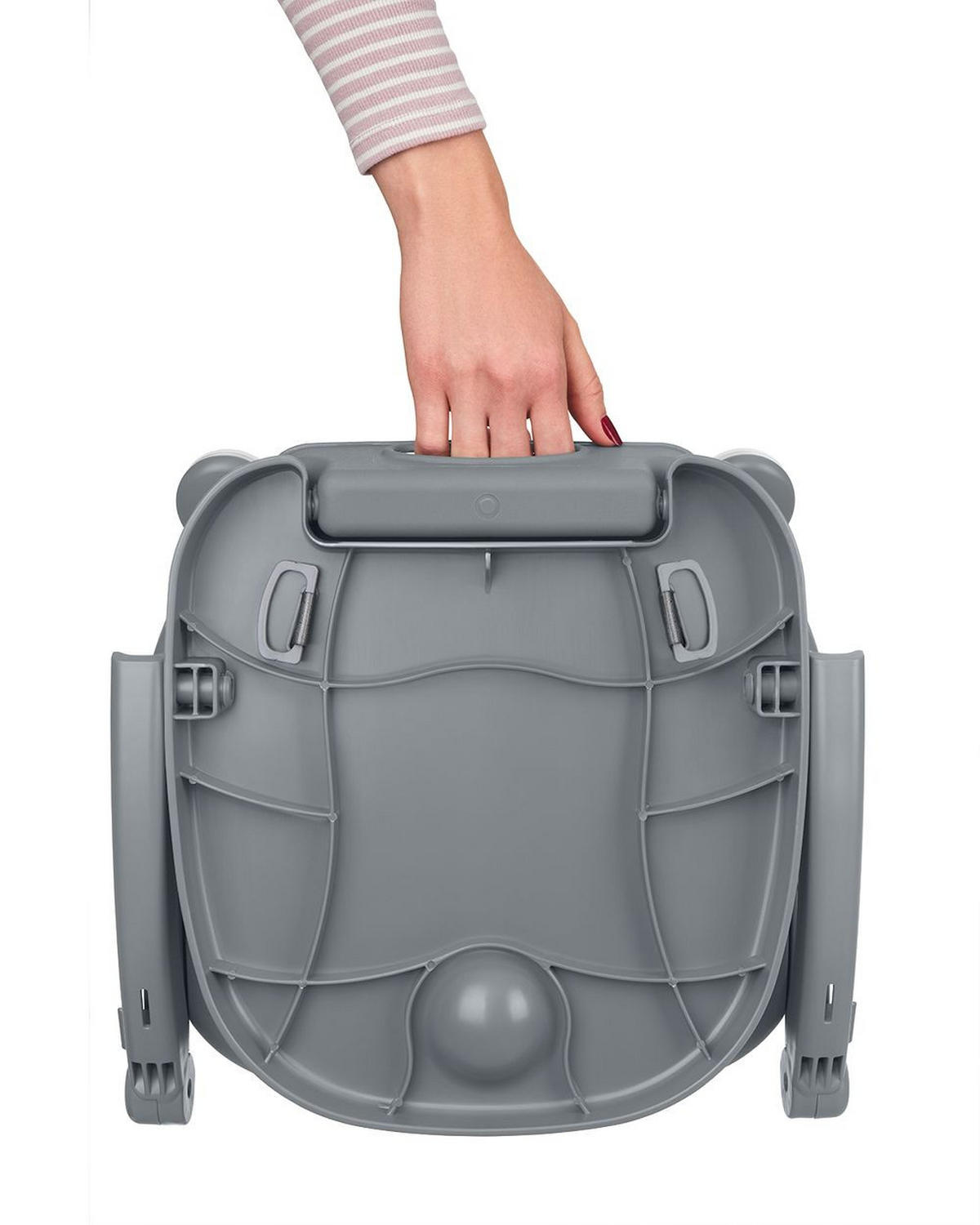 HOCHSTUHL Pappo Booster dunkelgrün Booster, Tisch, klappbar, Sicherheitsgurt - Grün, Kunststoff (43/51/37cm) - Kikka boo