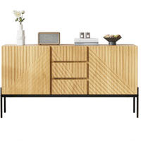 SIDEBOARD 140/40/75 cm in Natural mit 2 Türen, 3 Schubladen und Metallbeinen - Naturfarben, Holzwerkstoff (140/75/40cm) - Flora Grace