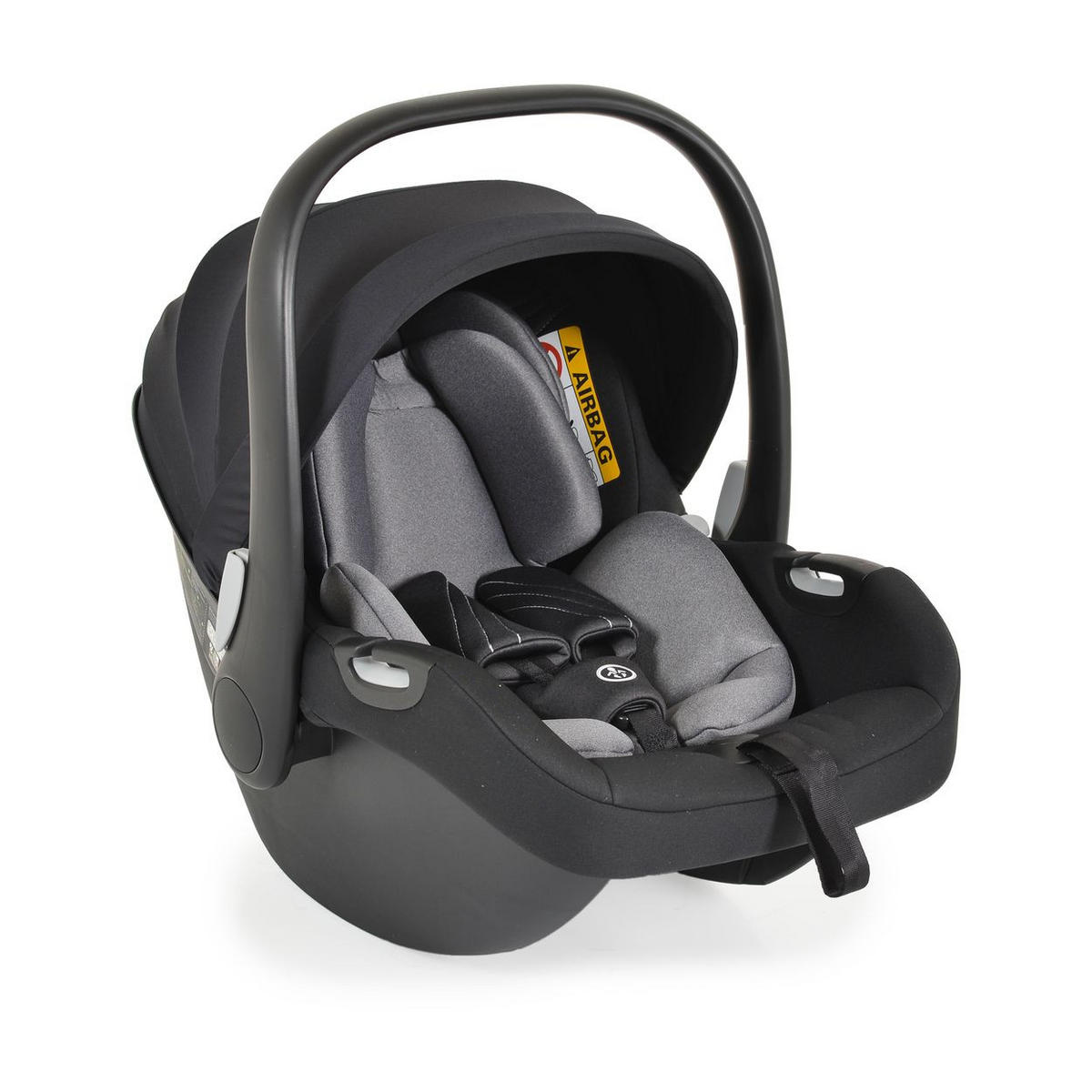 BABYSCHALE i-Size (40 - 83 cm) grau Gruppe 0+ Gurt, verstellbare Kopfstütze - Grau, Kunststoff (43/68/56cm) - Cangaroo