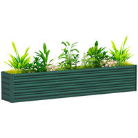HOCHBEET DE-12178 240/40/45 cm offener Boden Grün - Grün, Metall (240/45/40cm) - ComfortXL