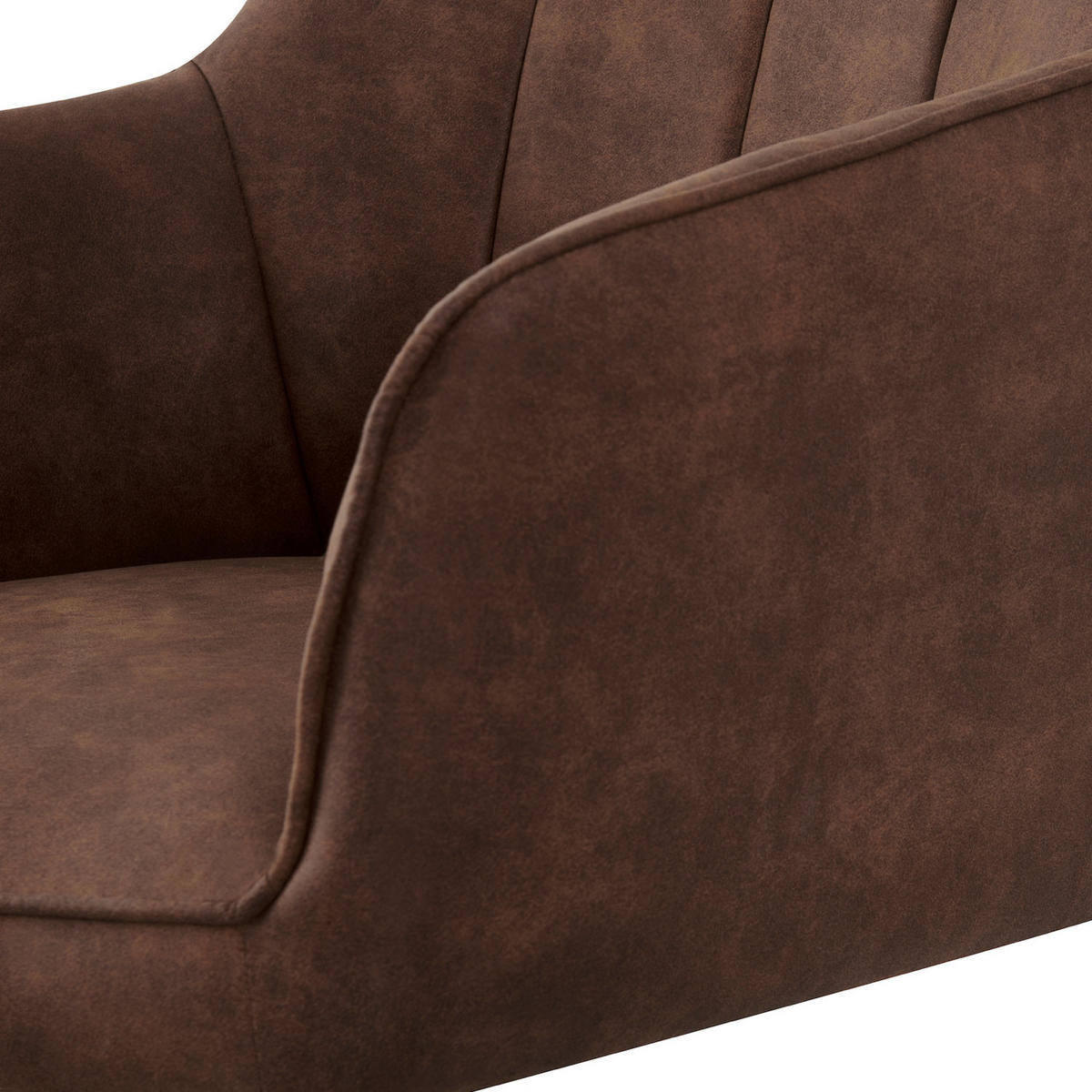 BÜROSTUHL LEON Braun höhenverstellbar 360°drehbar - Schwarz/Braun, Kunststoff/Textil (61/83/64cm) - DUBI Möbel