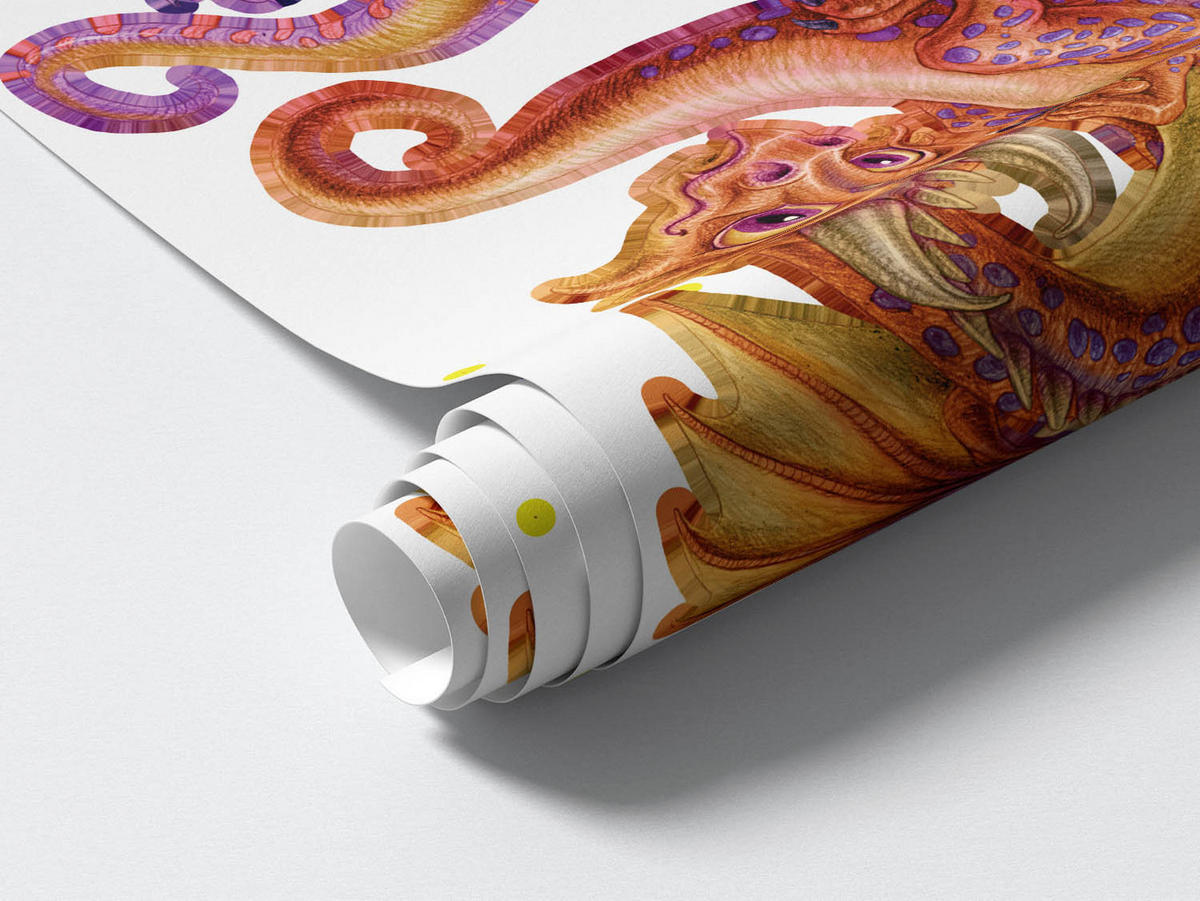 WANDAUFKLEBER 130x104cm - Märchendrachen - Multicolor, Kunststoff (130/104/0.1cm) - Wallfluent