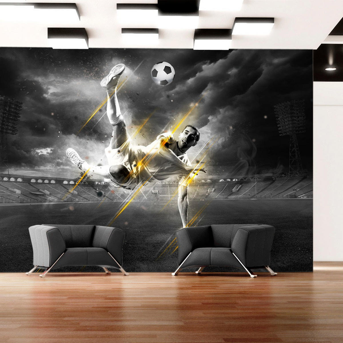 SELBSTKLEBENDE FOTOTAPETE 392/280 cm - Goldfarben, Textil (392/1cm) - KUNSTLOFT