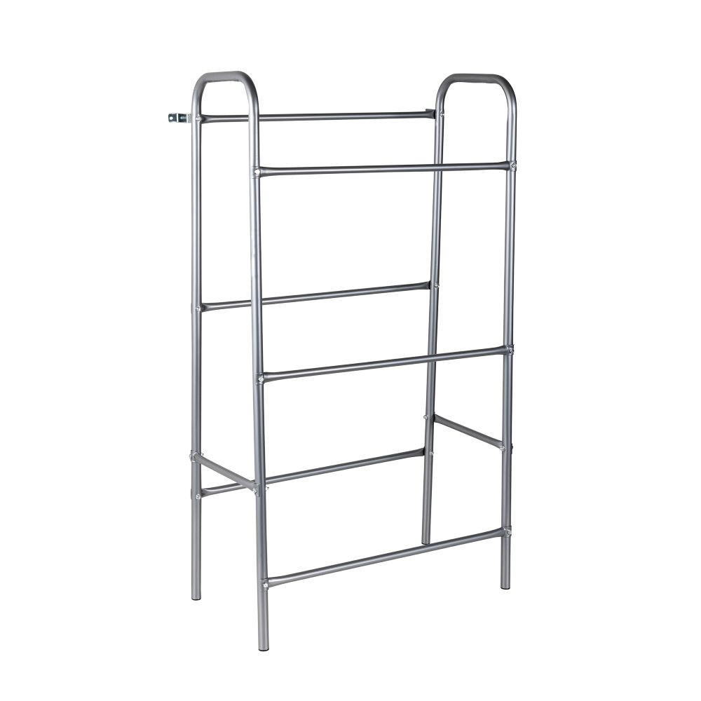 FLASCHENKASTENSTÄNDER, silber für bis zu 6 Kästen - Transparent, Metall (34/115/65cm) - Haushalt International