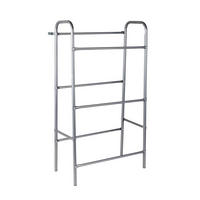 FLASCHENKASTENSTÄNDER, silber für bis zu 6 Kästen - Transparent, Metall (34/115/65cm) - Haushalt International
