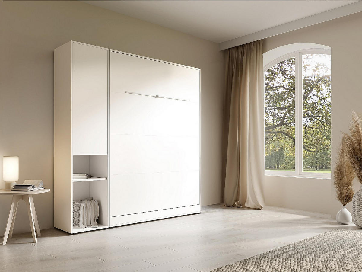 KLEIDERSCHRANK - 50 cm x 50 cm - Holz, Platte - Weiß - MOVELINO - Weiß, Holz (50/225.1/50cm) - Vente-Unique