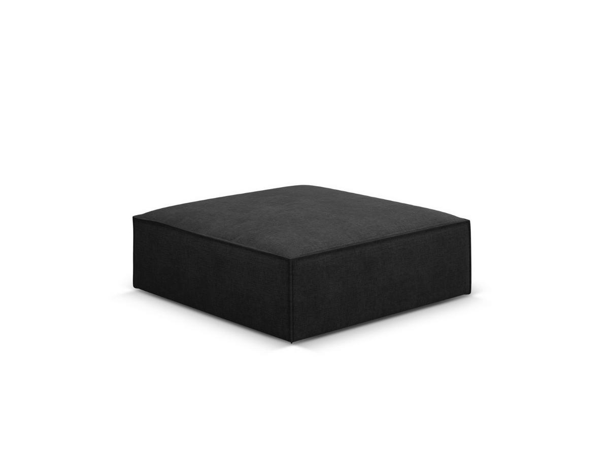 POUF Kaelle aus Chenille-Stoff schwarz - Schwarz, Textil (80/38/100cm) - Micadoni