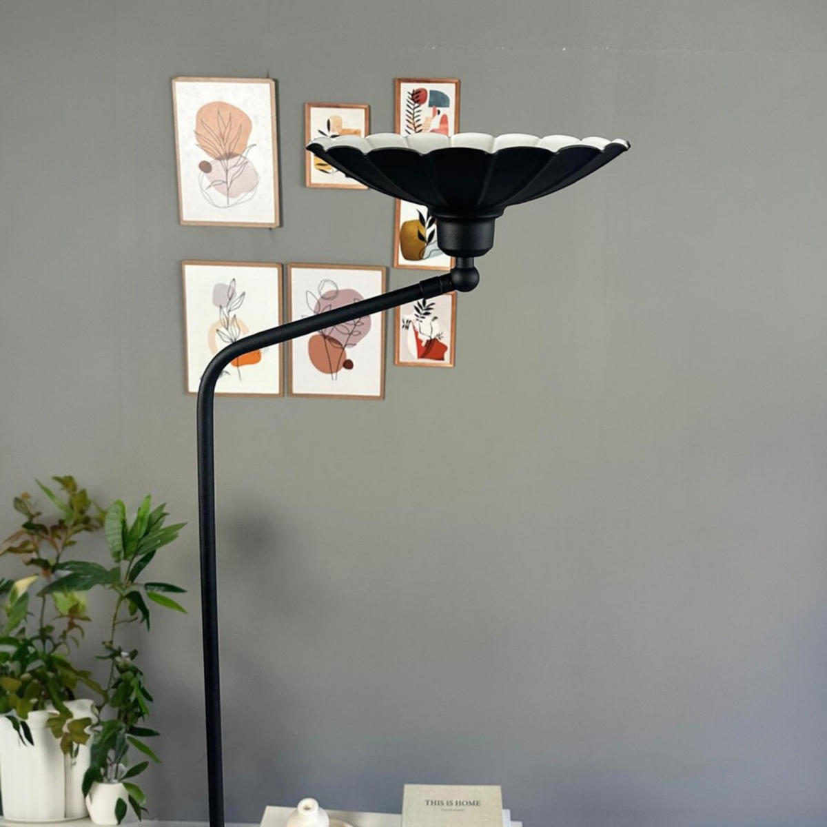 STEHLAMPE Falen 180 Cm - Schwarz, Metall (35/35/180cm) - Bamyum