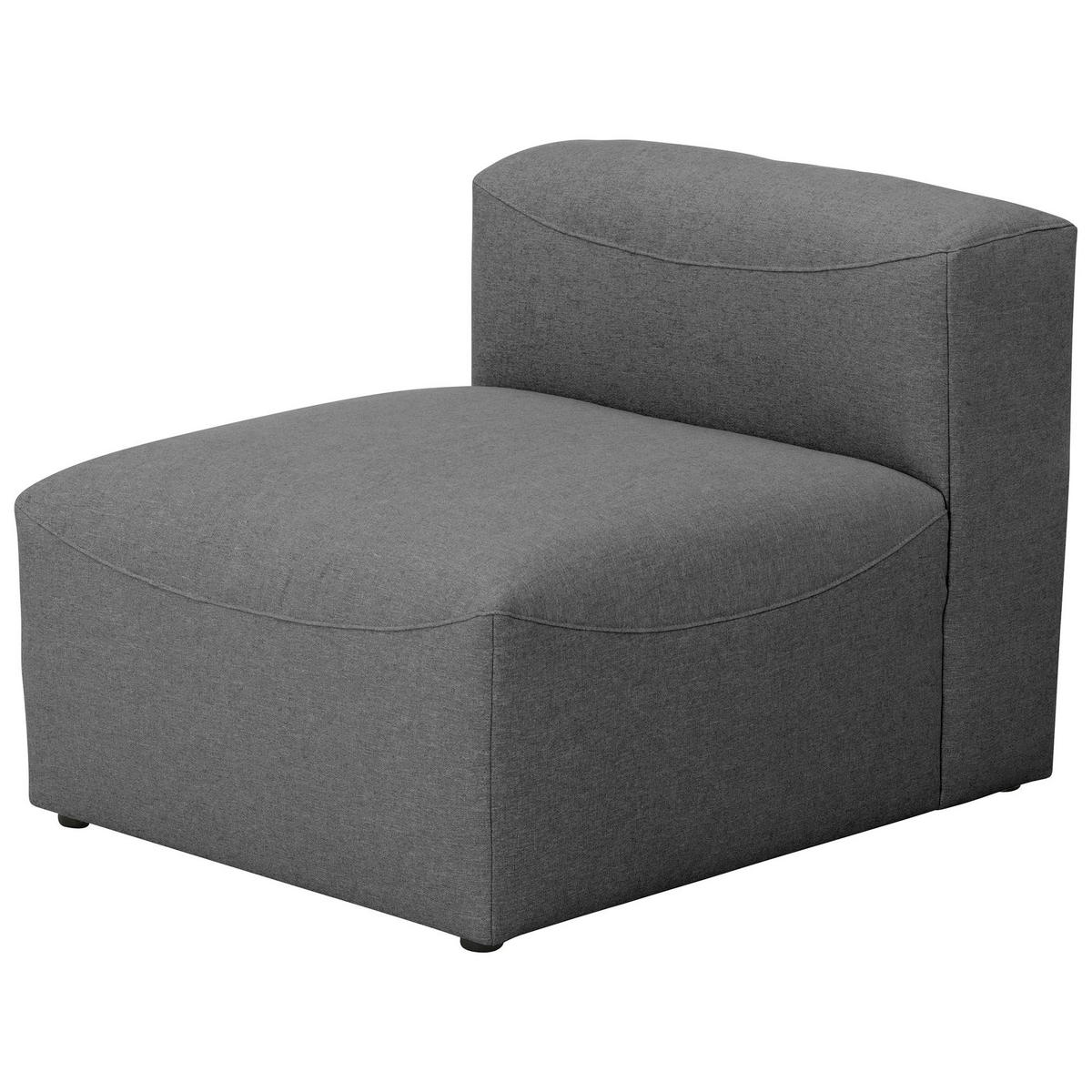 SOFA Element ohne Armlehne Kattrina Flachgewebe anthrazit - Anthrazit, Kunststoff (75/73/100cm) - 58aufmkessel