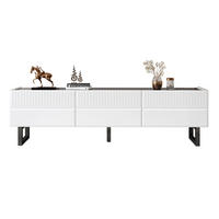 TV-LOWBOARD aus MDF und Spanplatte 170x35x47 cm Schwarz-Weiß mit Schubladen - Schwarz, Holzwerkstoff (170/47/35cm) - IVMEU