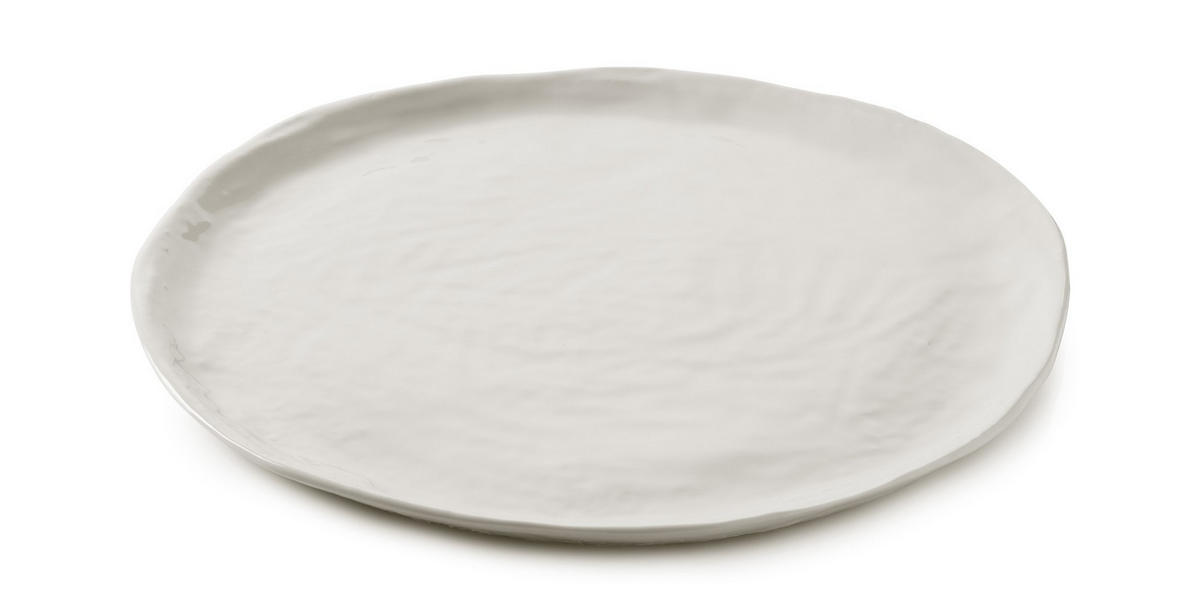 TELLER FLACH YLI 26,5 CM Alabaster Weiss - Weiß, Keramik (26.5cm) - Revol Porcelaine France