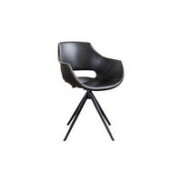 DREHSTUHL ZAJA Schwarz Kunstleder - Schwarz, Leder (57/85/59cm) - KAWOLA
