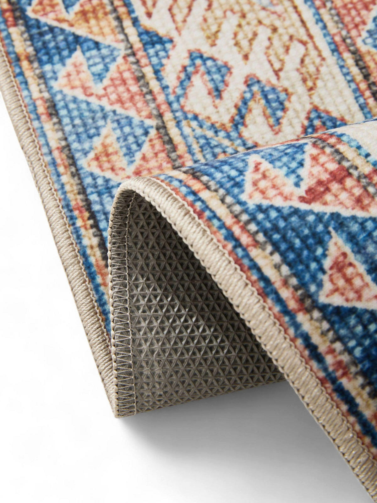 VINTAGE-TEPPICH George waschbar 300x400 cm - Blau, Kunststoff (300/400cm) - benuta