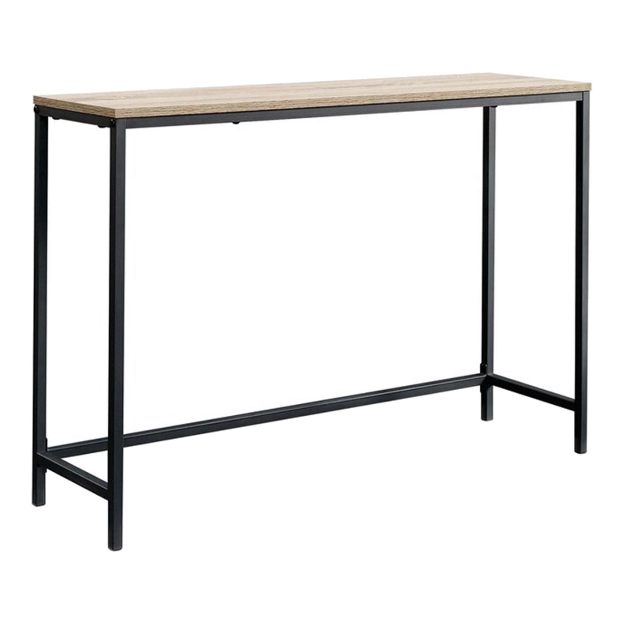 KONSOLENTISCH Kronoby - Eichefarben/Schwarz, Metall (30/100/80cm) - [en.casa]