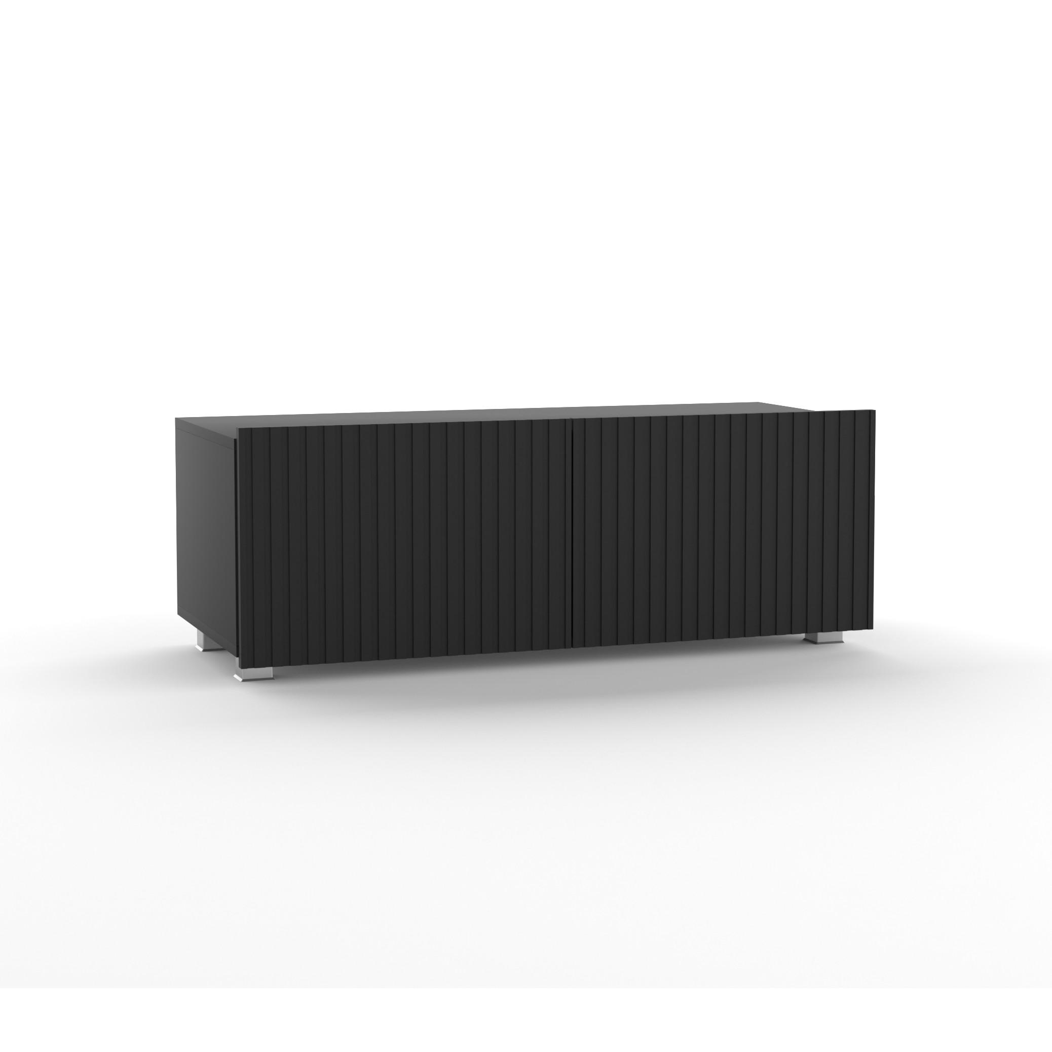 Beautysofa Lowboard Schwarz 100x37.5x43 cm