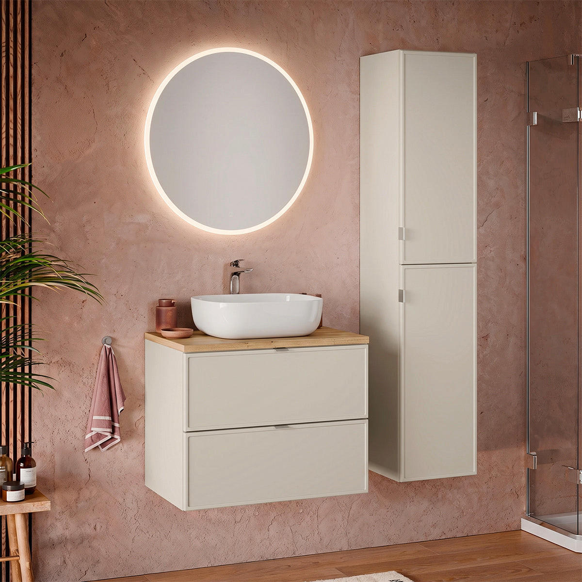 DONJI ELEMENT ZA UMIVAONIK 80.6cm Alba Kašmir - boje kašmira, drvni materijal (80.6/59/46cm) - Petits-meubles