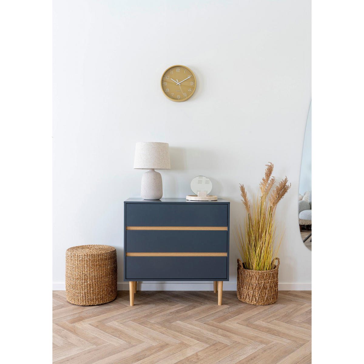 SORGHUMGRAS Pe Kunststoff, Polyester, Draht, Zement Natur - Naturfarben, Kunststoff (110cm) - tinkaro