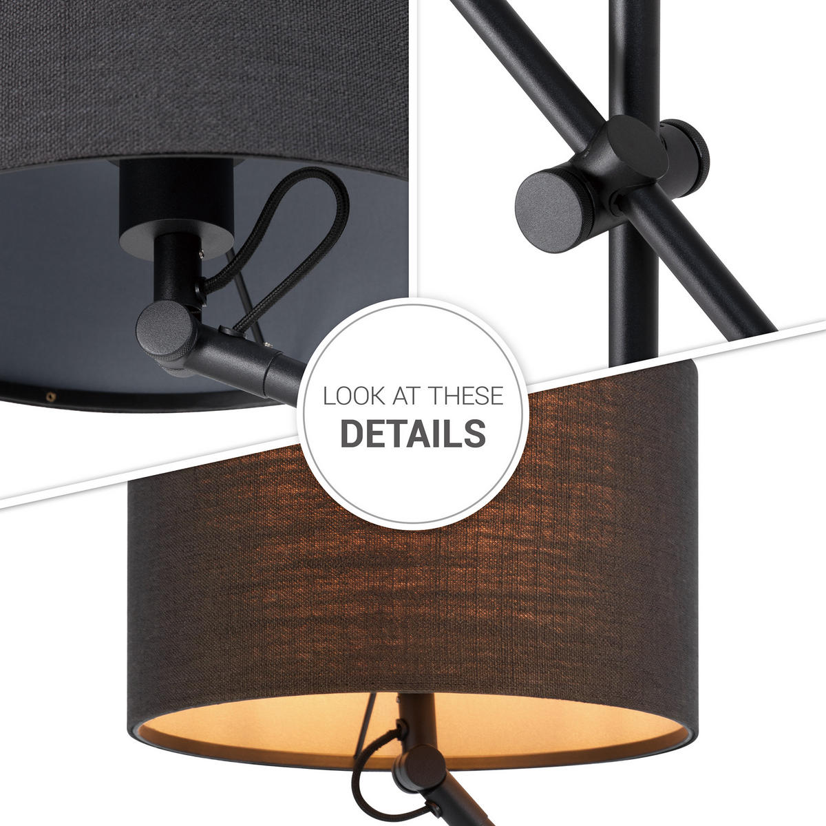 TISCHLAMPE Tom - Weiß, Metall (57/28/78.1cm) - Paco Home