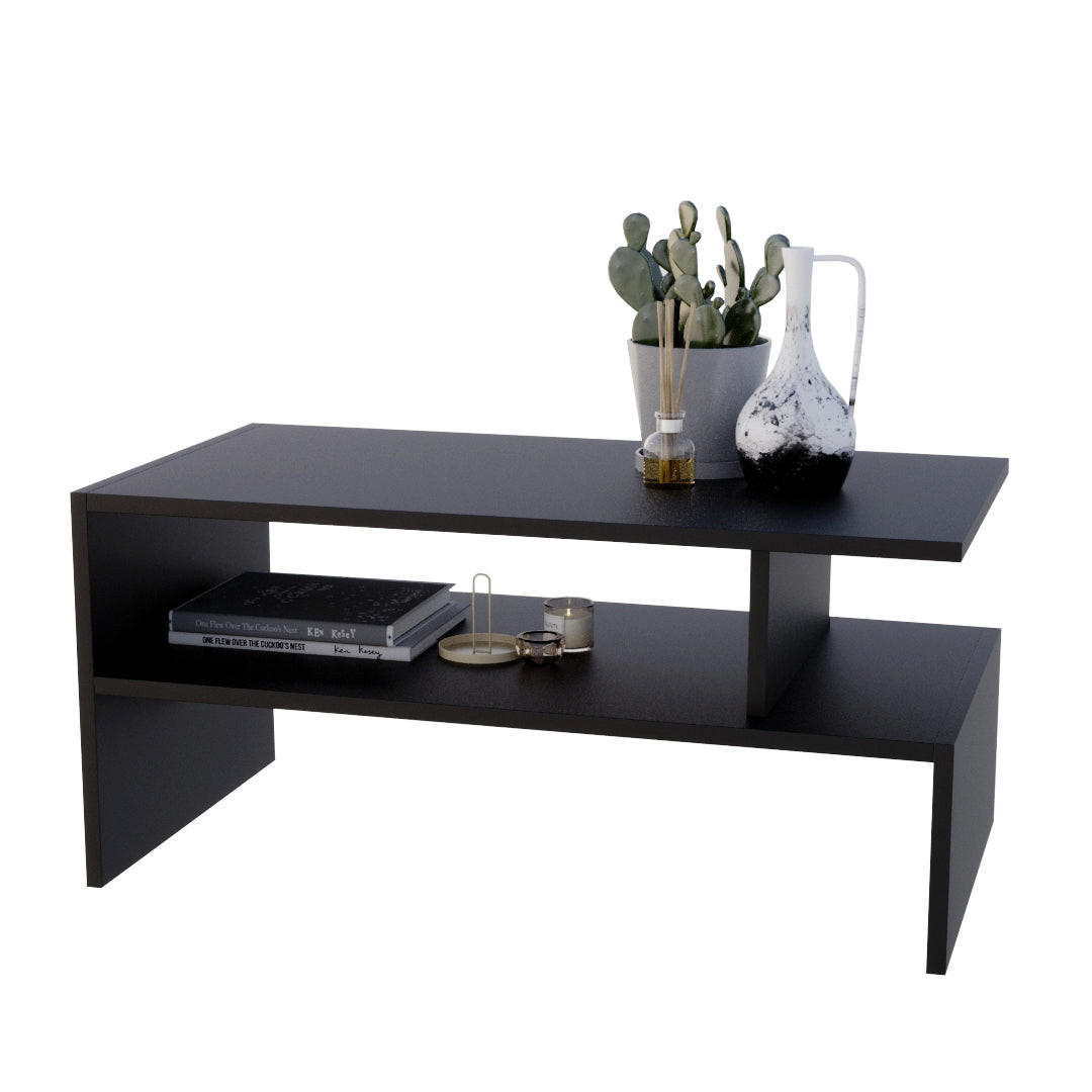 COUCHTISCH JULA 93 - Schwarz, Holz (50/93/45cm) - Mat-Haus