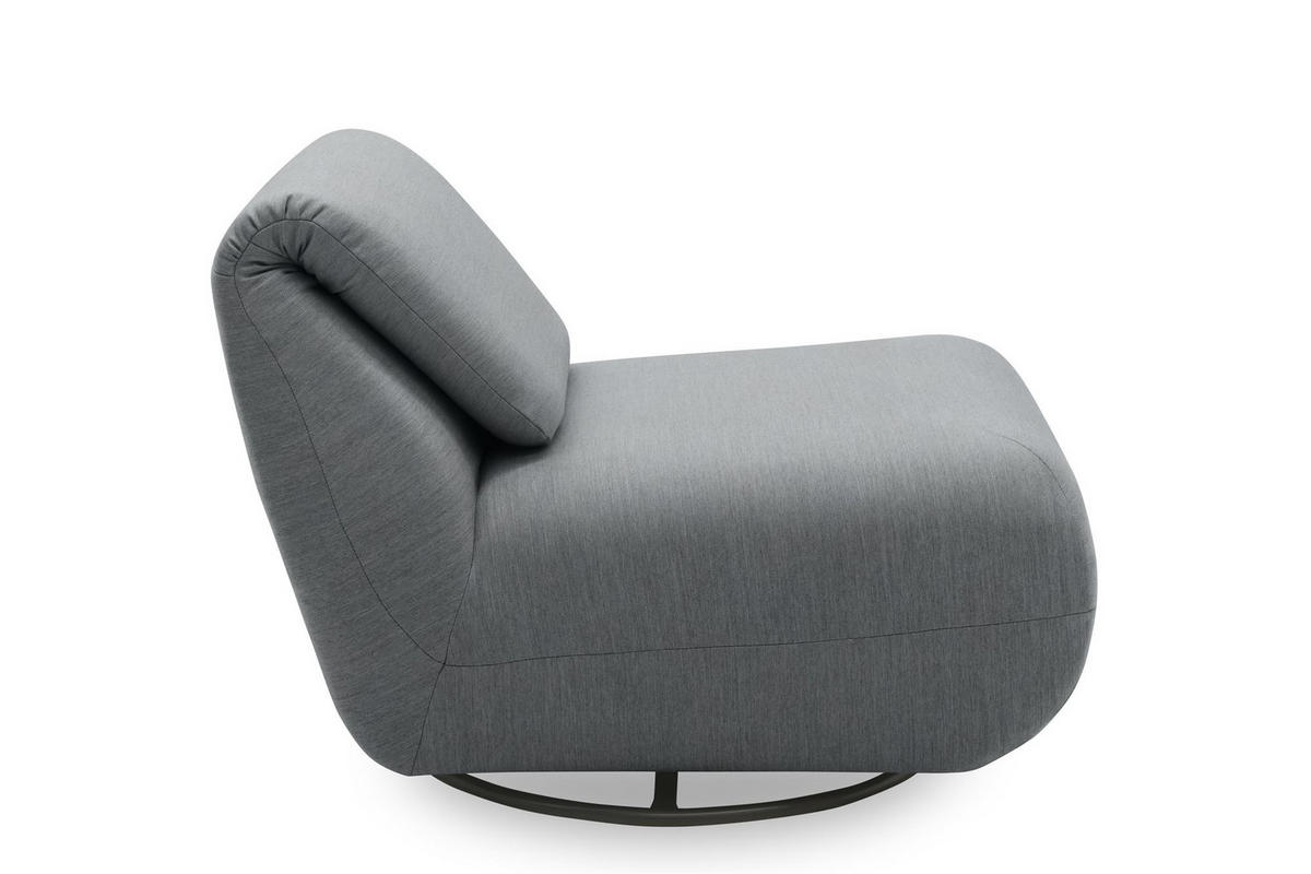 GARTENLOUNGE-RELAXSESSEL 2 Branwen 68x67x88 Outdoorbezug in dunkelgrau - Grau, Kunststoff (68/67/88cm) - 58aufmkessel