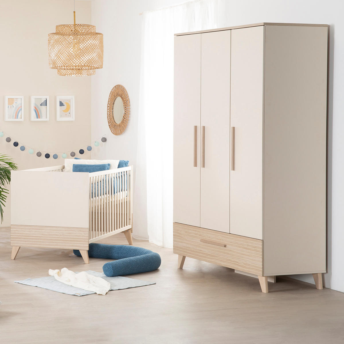 BABYZIMMER-SET Sidney 3-teilig - Kaschmir, Holz/Holzwerkstoff (118/190/52cm) - Roba
