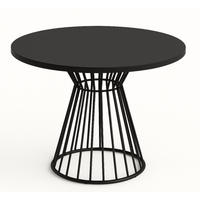 TISCH Schwarz Reo Metallgestell Rund 75 cm - Schwarz, Holzwerkstoff (75/75/76cm) - Sepro Meble
