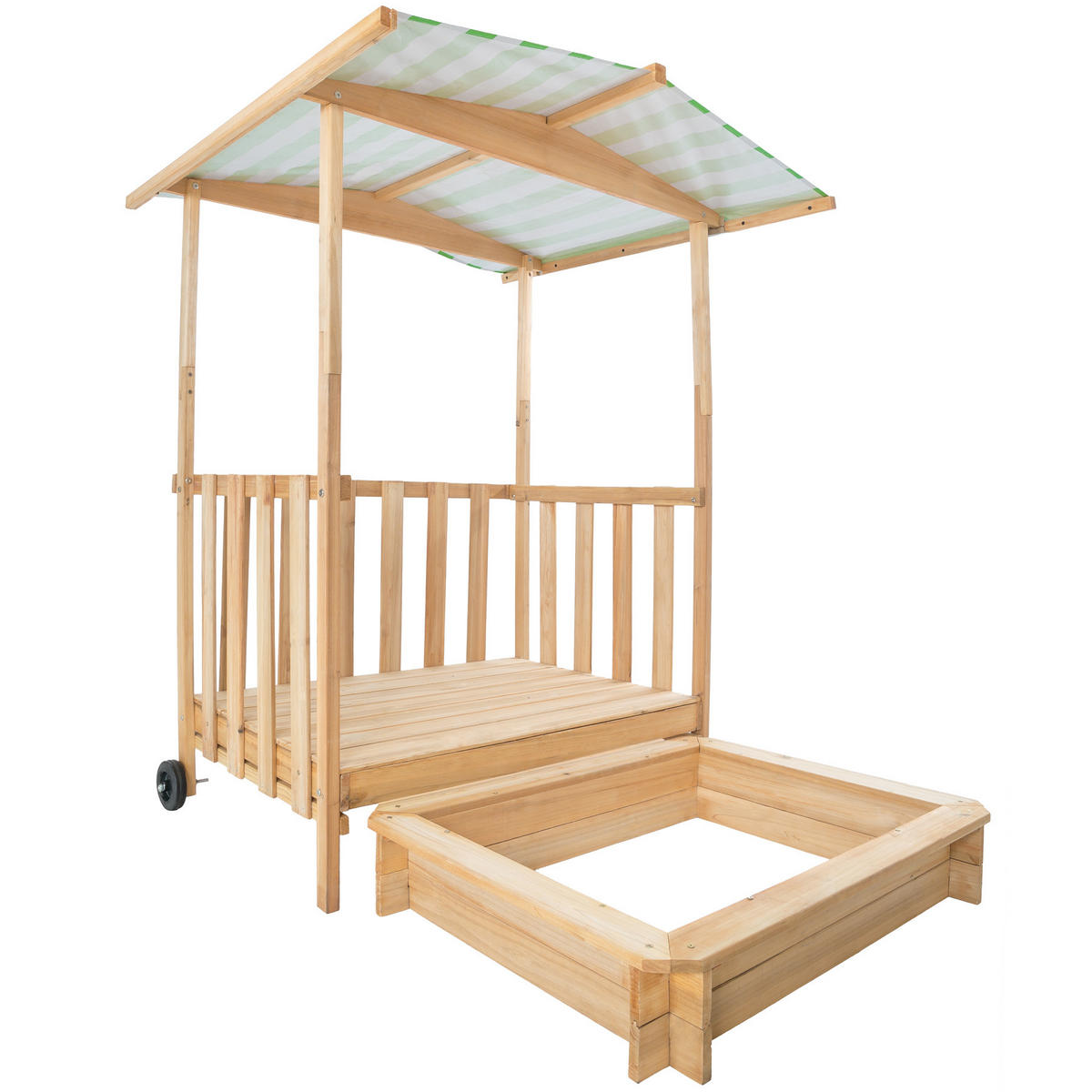 SANDKASTEN Gretchen,106 x 105 x 137 cm,grün - Grün, Holz (106/105/137cm) - tectake