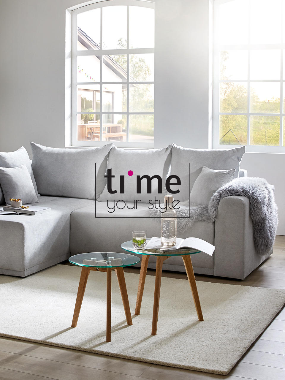 Sofa grau von ti´me