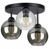 DECKENLEUCHTE HADEN - Transparent/Schwarz, Glas/Metall (30/30/28cm) - kiki design